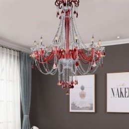 Európai kristálycsillár elegáns függőlámpa
