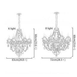 Luxus kristálycsillár európai fekete 10 lámpa