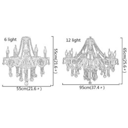 Európai kristálycsillár luxus borostyán színű függőlámpa