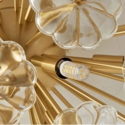 Félkör alakú, süllyesztett, modern, dekoratív, virág alakú mennyezeti lámpa