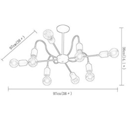 Kortárs kreatív vasfüggő fényű pókcsillár