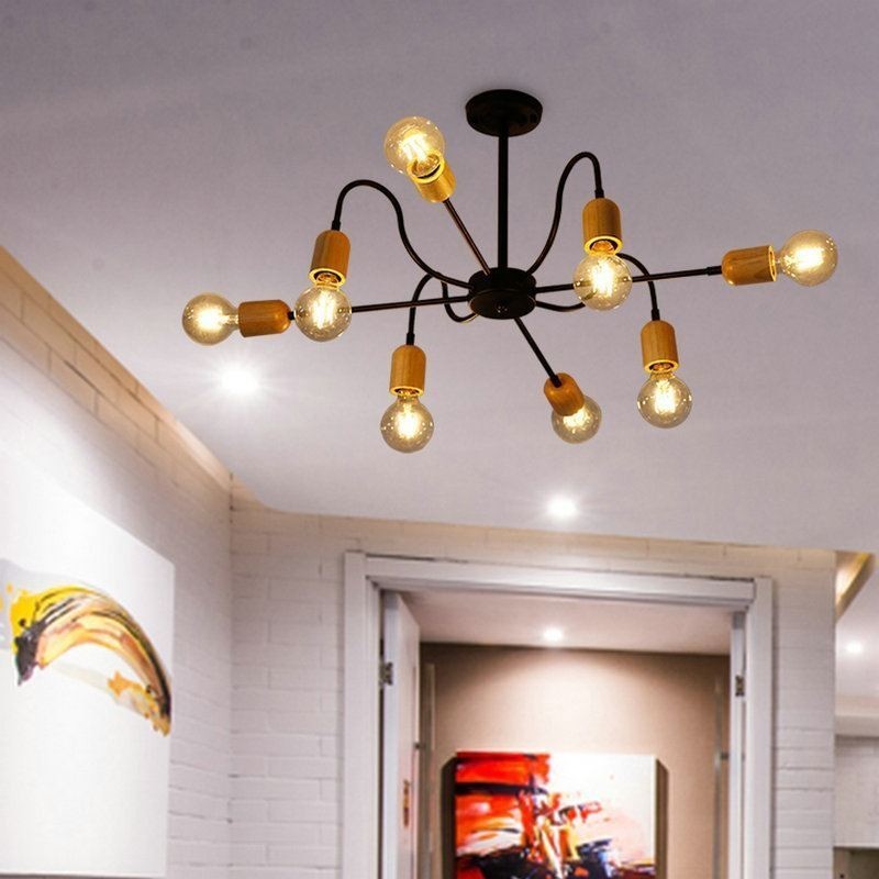 Kortárs kreatív vasfüggő fényű pókcsillár