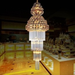 Retro Crystal Empire csillár luxus hosszú medál
