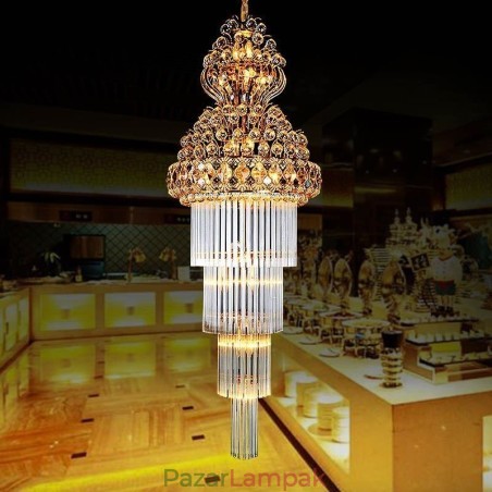 Retro Crystal Empire csillár luxus hosszú medál Retro Crystal Empire csillár luxus hosszú medál