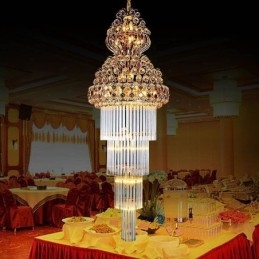 Retro Crystal Empire csillár luxus hosszú medál