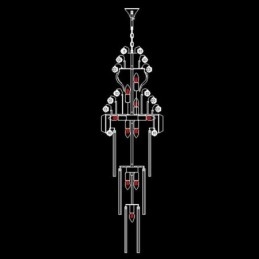 Retro Crystal Empire csillár luxus hosszú medál