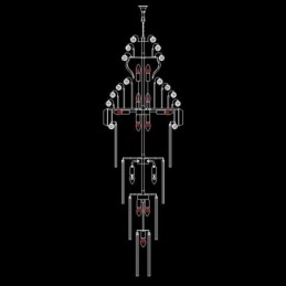 Retro Crystal Empire csillár luxus hosszú medál