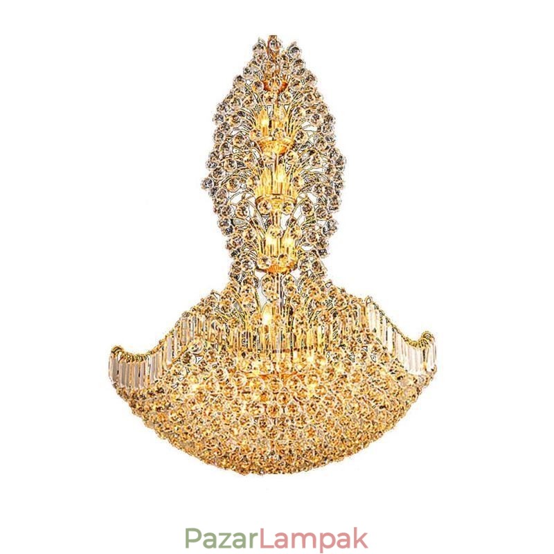 European Crystal Empire csillár nagy arany színű függőlámpa