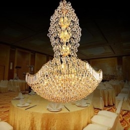 European Crystal Empire csillár nagy arany színű függőlámpa
