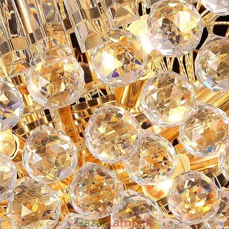 European Crystal Empire csillár nagy arany színű függőlámpa