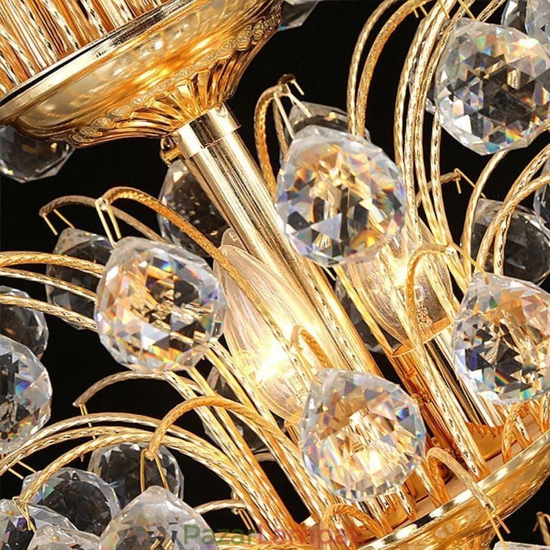 European Crystal Empire csillár nagy arany színű függőlámpa