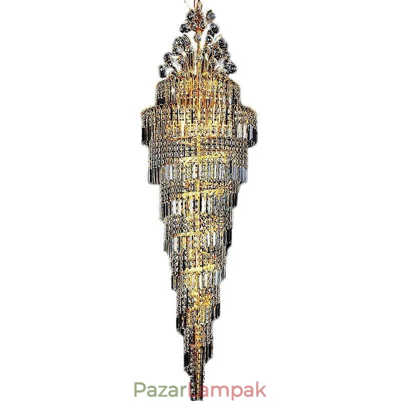 Elegáns Crystal Empire csillár európai luxus hosszú medál