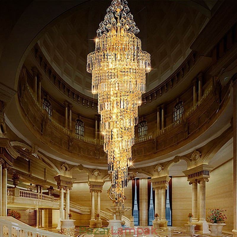 Elegáns Crystal Empire csillár európai luxus hosszú medál