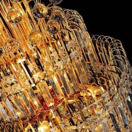 Elegáns Crystal Empire csillár európai luxus hosszú medál