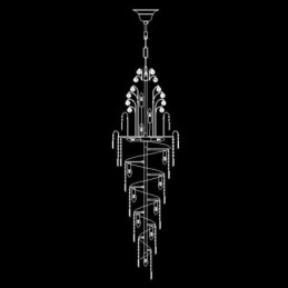 Elegáns Crystal Empire csillár európai luxus hosszú medál