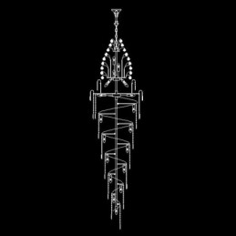 Elegáns Crystal Empire csillár európai luxus hosszú medál