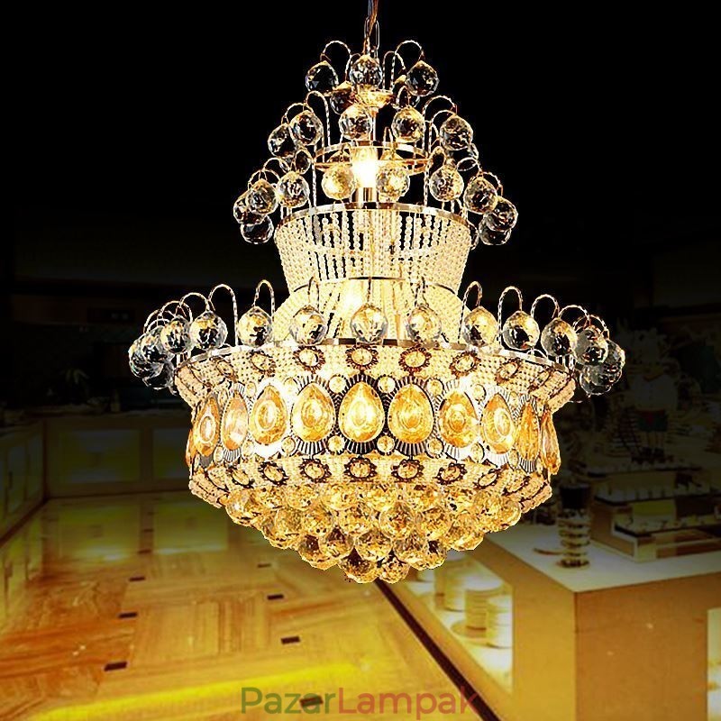 Modern Gold Empire csillár egyszerű kristály függőlámpa