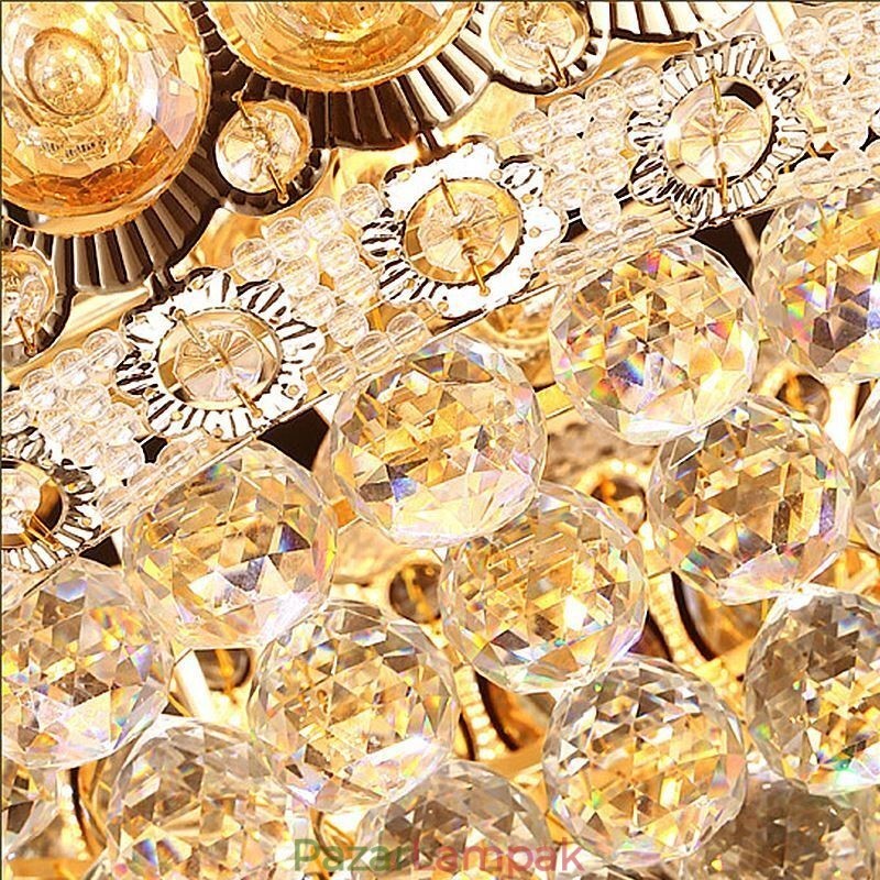 Modern Gold Empire csillár egyszerű kristály függőlámpa