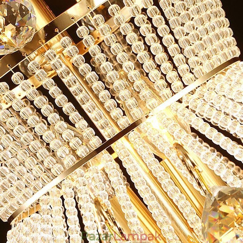 Modern Gold Empire csillár egyszerű kristály függőlámpa