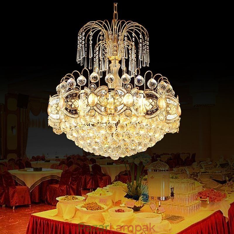 Graceful Crystal Chandelier Classic arany színű függőlámpa