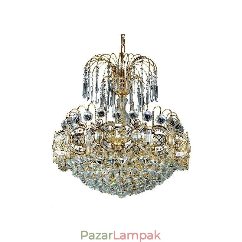 Graceful Crystal Chandelier Classic arany színű függőlámpa