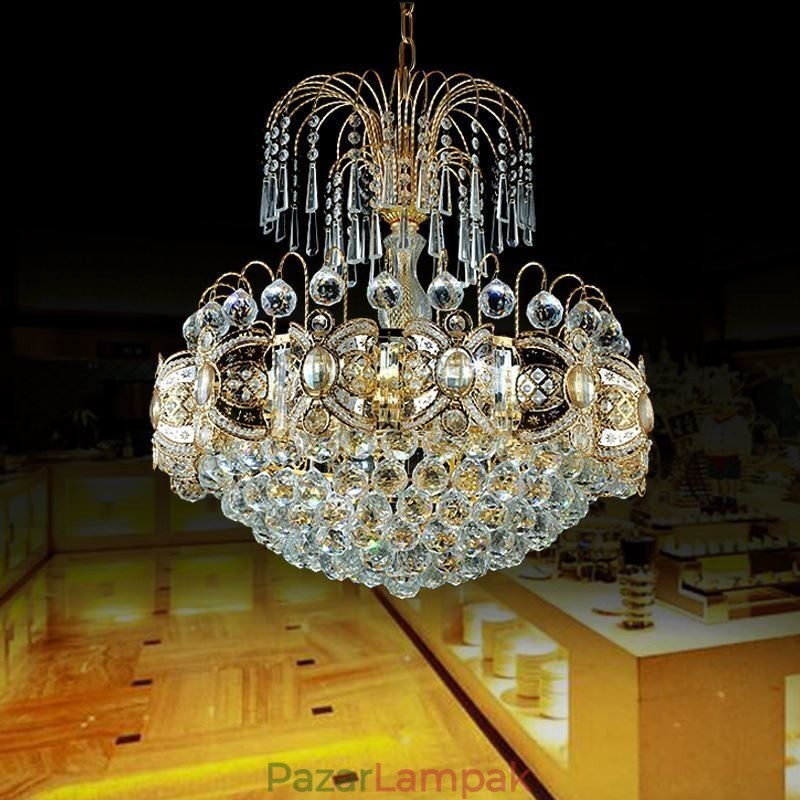 Graceful Crystal Chandelier Classic arany színű függőlámpa