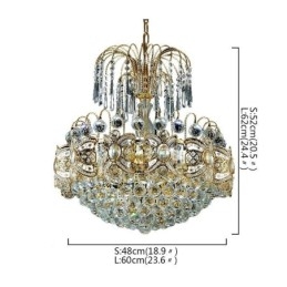 Graceful Crystal Chandelier Classic arany színű függőlámpa