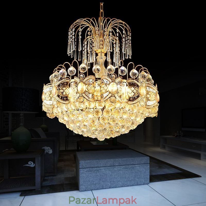 Graceful Crystal Chandelier Classic arany színű függőlámpa