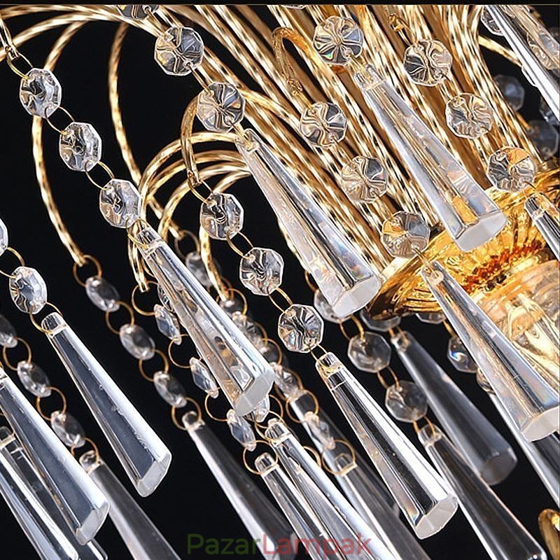 Graceful Crystal Chandelier Classic arany színű függőlámpa