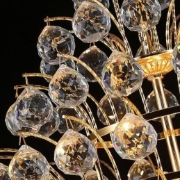 Modern Crystal Empire csillár arany színű függőlámpa lótusz