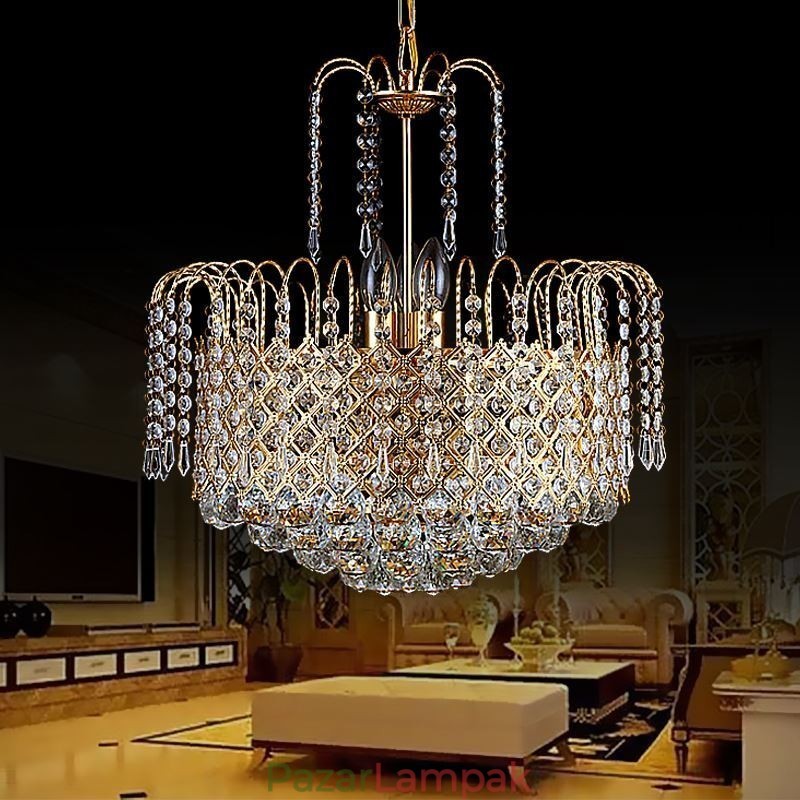 Luxus kristálycsillár Modern, elegáns függőlámpa