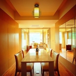 Egyedülálló, félig süllyesztett, kreatív, kerek bambusz mennyezeti lámpa veranda világítás