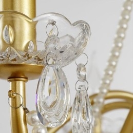 Amerikai kristály függőlámpa Country stílusú Kreatív Iron Art mennyezeti lámpa