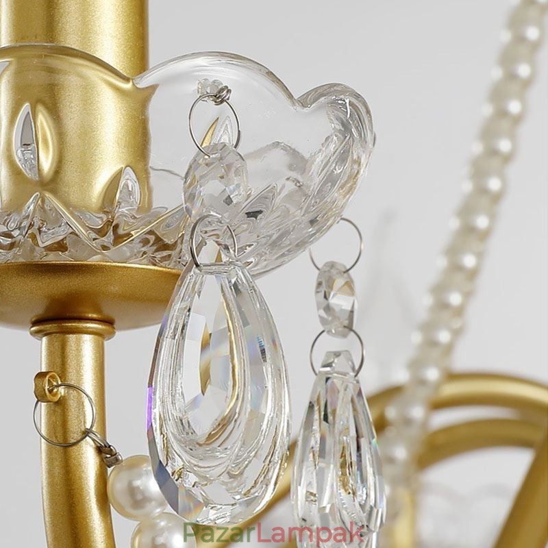 Amerikai kristály függőlámpa Country stílusú Kreatív Iron Art mennyezeti lámpa