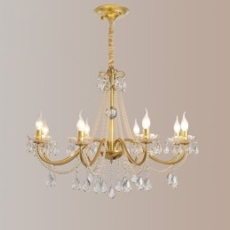 Amerikai kristály függőlámpa Country stílusú Kreatív Iron Art mennyezeti lámpa