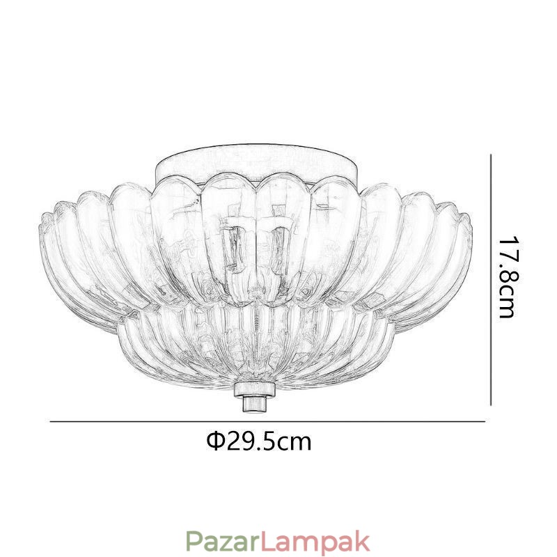 Modern, egyszerű süllyeszthető Lotus mennyezeti lámpa