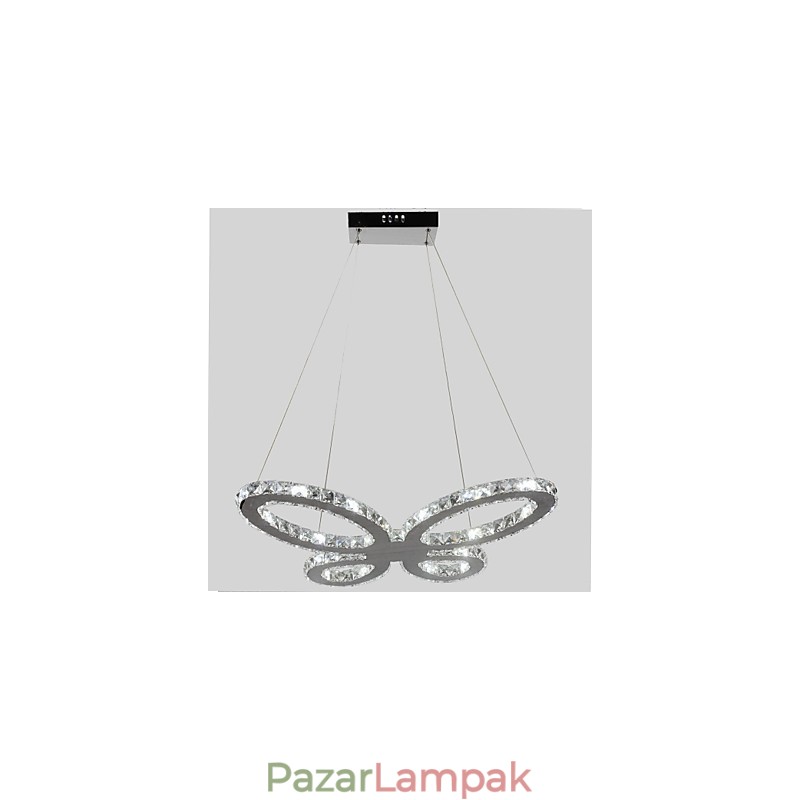 Modern modern króm fém csillár