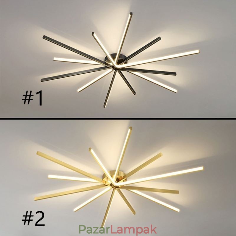 Süllyesztett, modern, minimalista tűzijáték mennyezeti lámpa