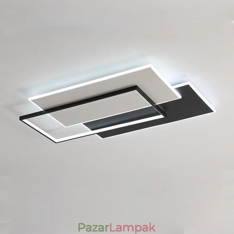 Süllyesztett, minimalista négyzet alakú akril mennyezeti lámpa