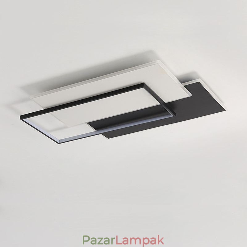 Süllyesztett, minimalista négyzet alakú akril mennyezeti lámpa