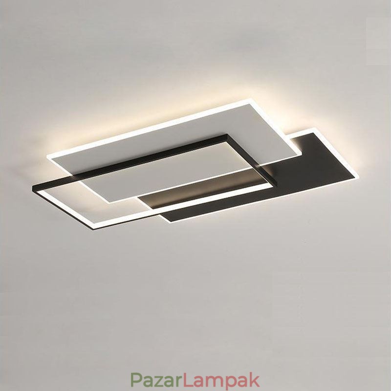 Süllyesztett, minimalista négyzet alakú akril mennyezeti lámpa