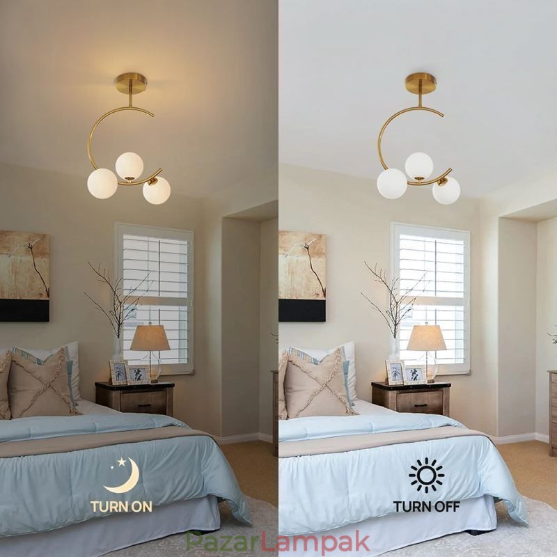 Modern és egyszerű süllyeszthető háromfejes tejfehér üveg mennyezeti lámpa G9 5W