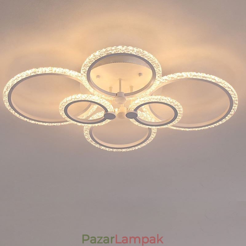 Falba süllyesztett modern minimalista kör alakú akril virág mennyezeti lámpa