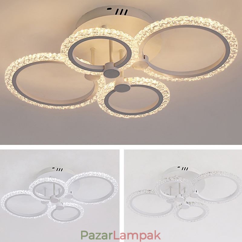Falba süllyesztett modern minimalista kör alakú akril virág mennyezeti lámpa