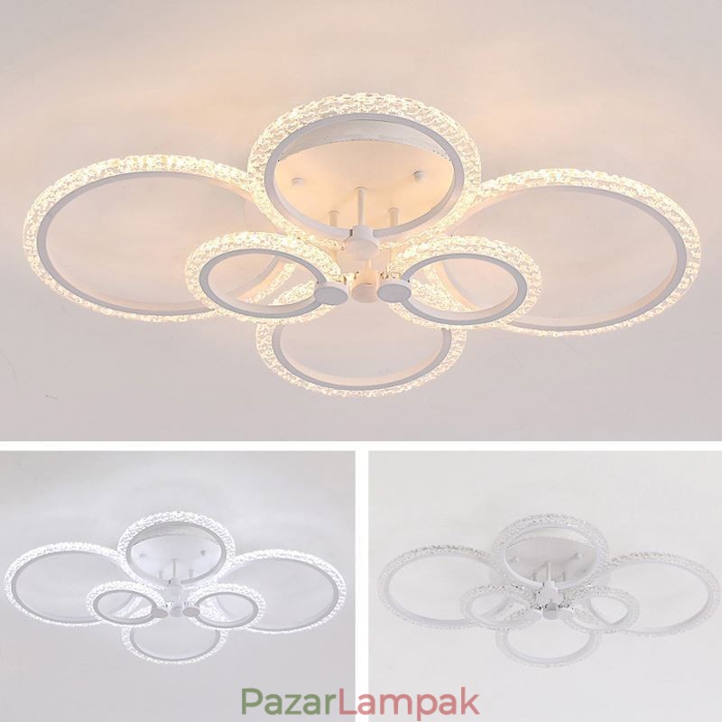 Falba süllyesztett modern minimalista kör alakú akril virág mennyezeti lámpa