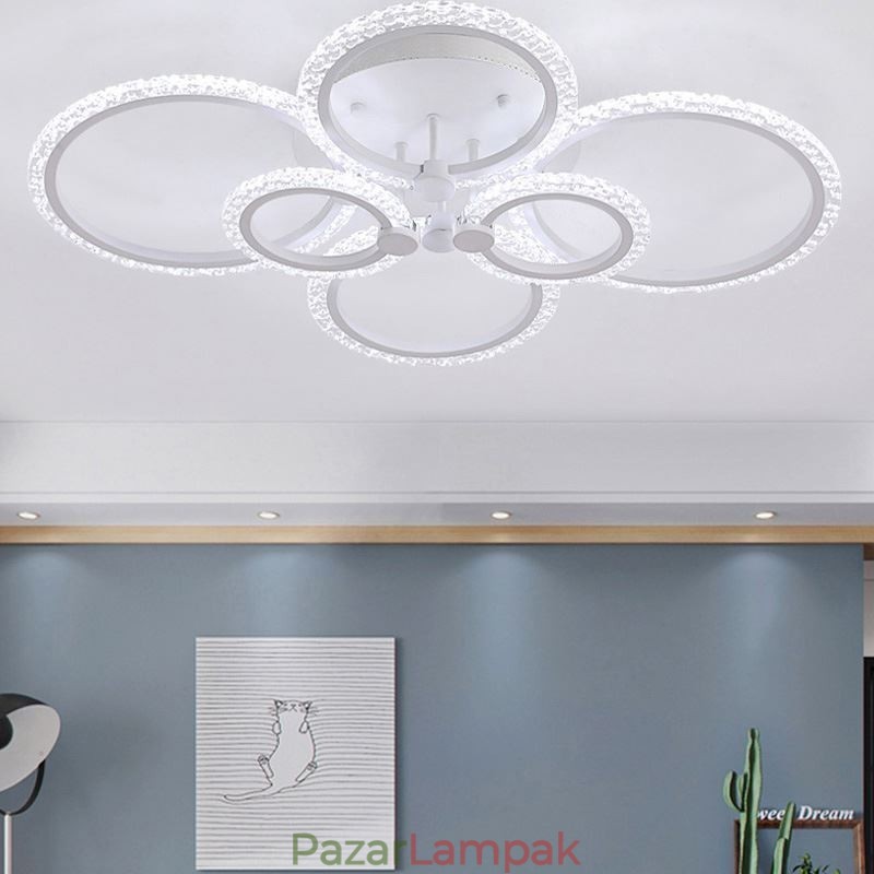 Falba süllyesztett modern minimalista kör alakú akril virág mennyezeti lámpa
