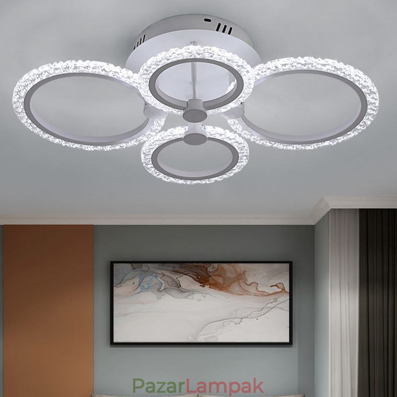 Falba süllyesztett modern minimalista kör alakú akril virág mennyezeti lámpa