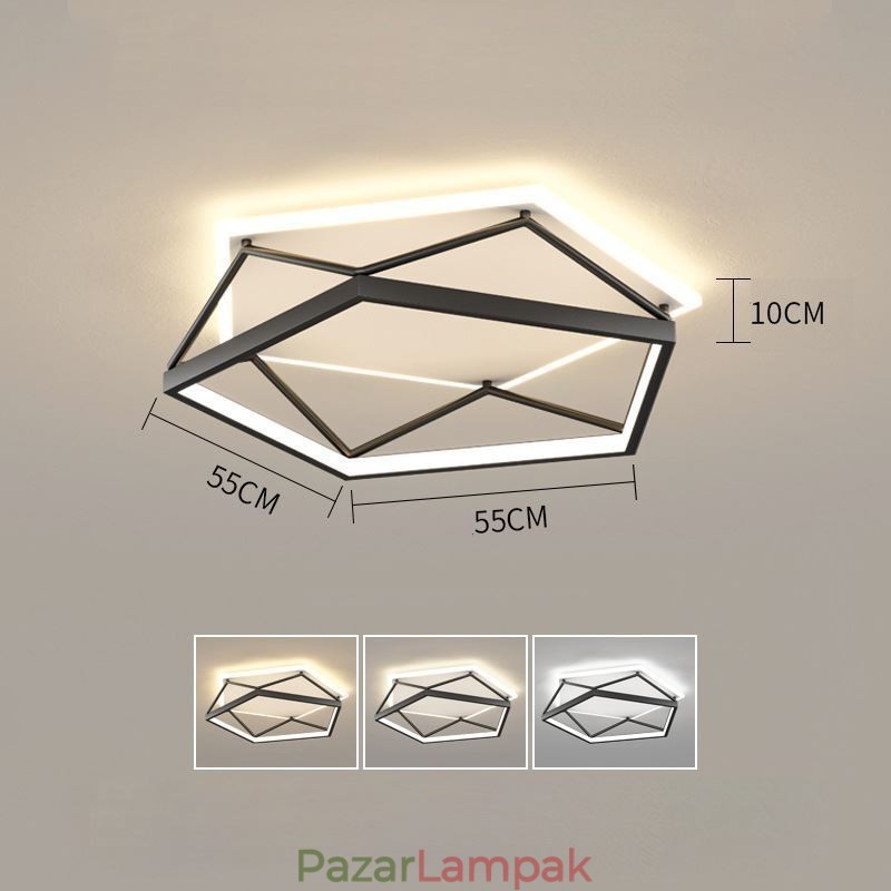 Falba süllyesztett üreges háromdimenziós mennyezeti lámpa, 55 cm