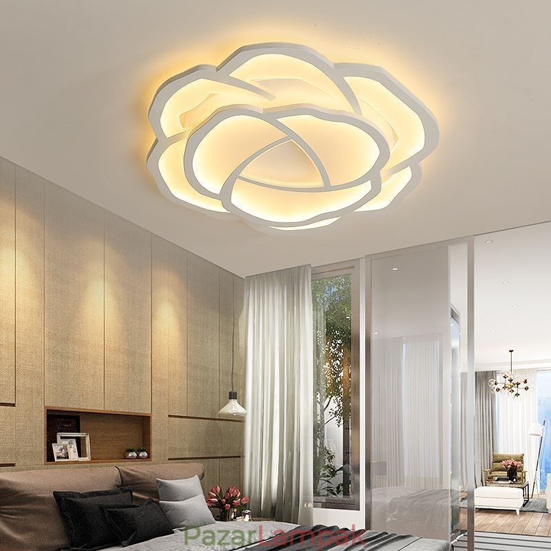Süllyeszthető modern egyszerű rózsa akril mennyezeti lámpa 52cm