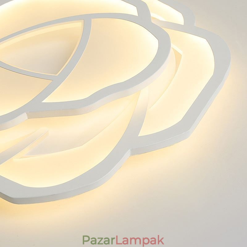 Süllyeszthető modern egyszerű rózsa akril mennyezeti lámpa 52cm